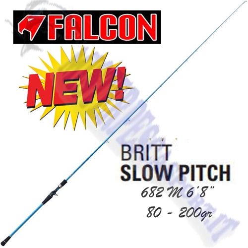 canna Falcon Britt Slow Pitch 682 M  azione 80-150gr pesca a vertical jigging kabura tenia-