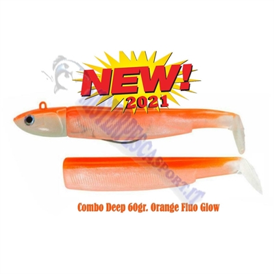 Black minnow 140 n. 4  combo deep 60g. color Orange Fluo Glaw