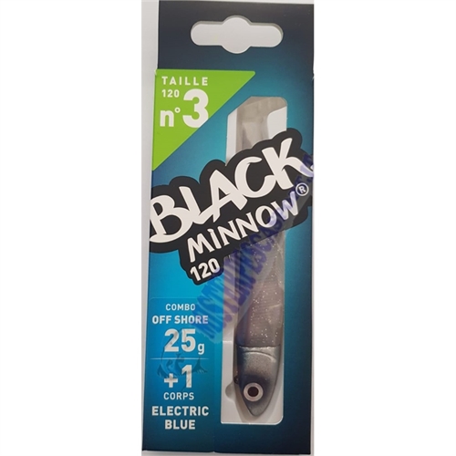 Black minnow 120 n.3  combo off shore 25g electric blue --.