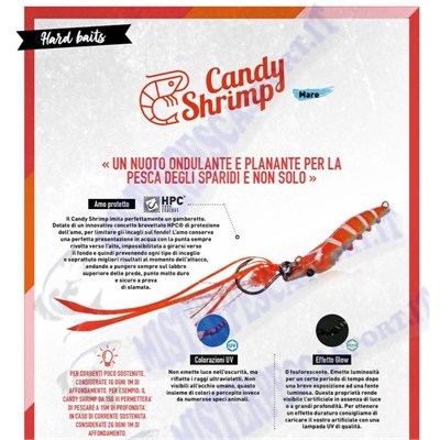 Candy Shrimp 90g color orange fight presentazione.1