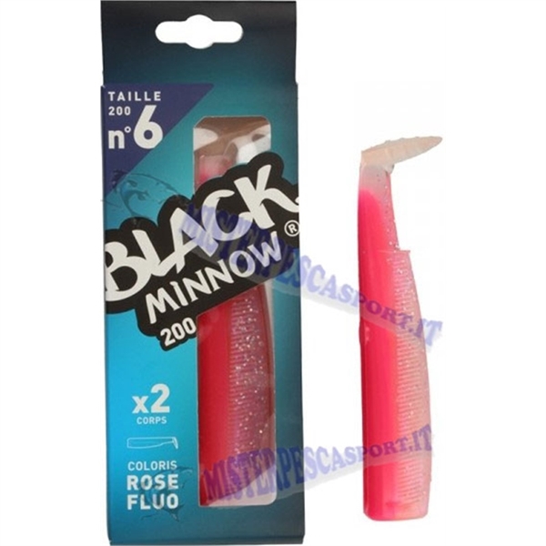 black-minnow 200 n.6  corpo di ricambio color rose-fluo