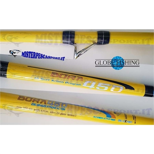 Canna Globe Fishing Bora 450 a 3 sezioni azione 250 grammi