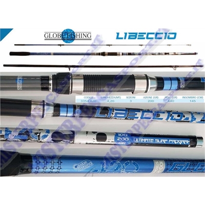 Canna Libeccio 4,20 mt globe fishing 100 - 200 gr. b