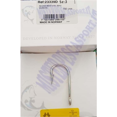 ami mustad 2339D duratin a occhiello n.3 originali made in norway---