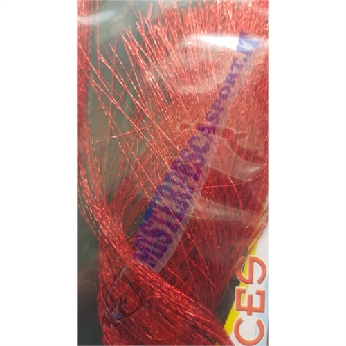 Filamenti Luminous Tinsel metal slices per esche da traina e streamer cm.25 colore rosso-