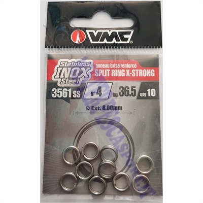 anellini Split ring strong  acciaio inox N.4