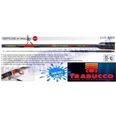 canna trabucco neptune xt trolling pesca traina fondo, con vivo, con artificiali. bolentino di profondità, drifting