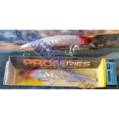 Artificiale trabucco Assassin 135 floating pro series limited edition, pesca a spinning  #HRH testa rossa