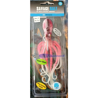 Savage Salt 3D Octopus 20Cm 185G pesca a slow pitch, vertical jigging, traina, pesca alla cernia, dentice, scorfano, ricciola 1
