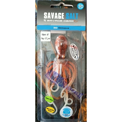 Savage Salt 3D Octopus 20Cm 185G pesca a slow pitch, vertical jigging, traina, pesca alla cernia, dentice, scorfano, ricciola 3