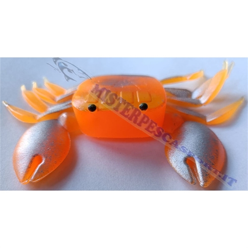 Granchi in silicone orange per la pesca al polpo con polpara 