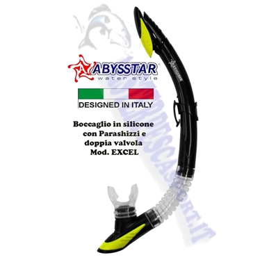 Boccaglio Excel silicone Abysstar, con valvola di spurgo, para spruzzi, pesca sub,