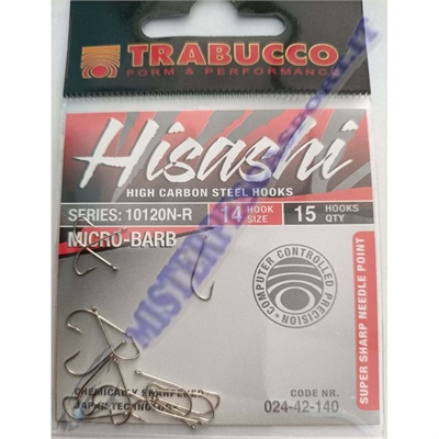 Ami trabucco Hisashi serie 10120N-3 Micro Barb pesca alla bolognese con bigattini