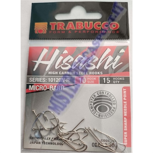 Ami trabucco Hisashi serie 10120N-3 Micro Barb high carbon pesca alla bolognese con bigattini