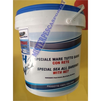 Pastura Bersaglio Fish for Fish Sarda macinata con rete secchiello da 3 kg idelale per pasturazione a fondo