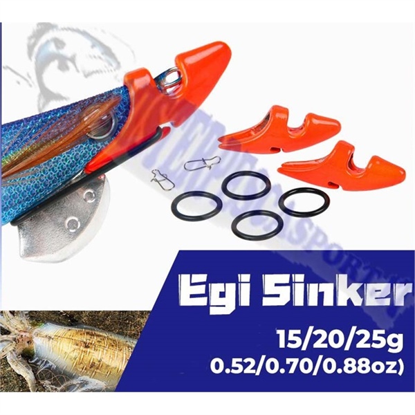 Egi sinker tipo yamashita testa piombata per eging per la pesca alla seppia e calamari novità Fish monkey conf. da 2 pcs. varie 
