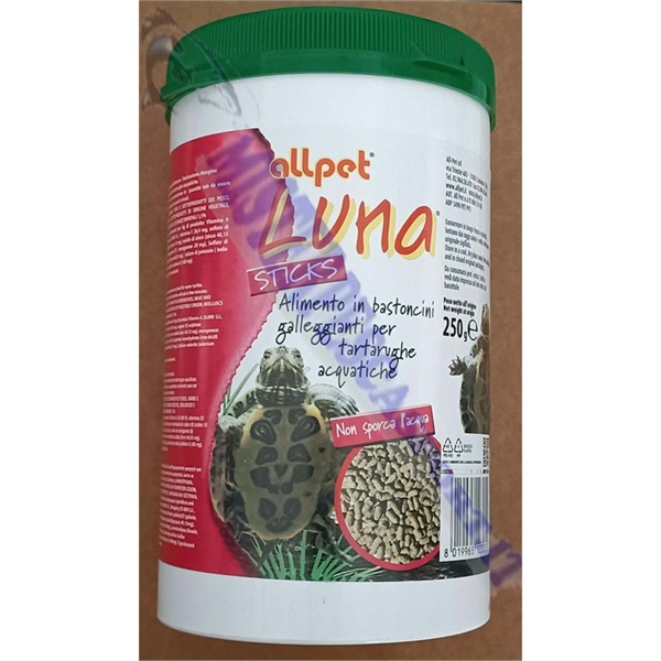 ALL PET LUNA STICHS ALIMENTO IN BASTONCINI GALLEGGIANTI PER TARTARUGHE ACQUATICHE CONFEZIONE DA 250 GR.