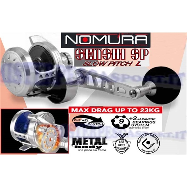 mulinello nomura  senshi sp 40l rotante per la pesca a slow peatch, traina vivo jpg