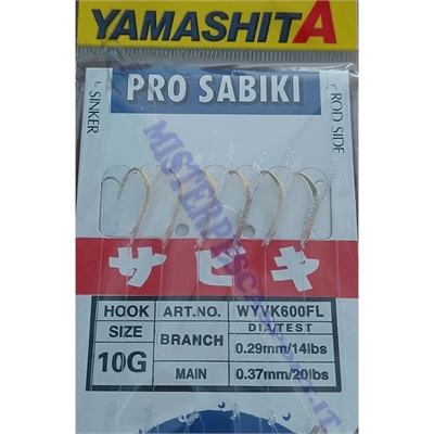 Filosa pro sabiki yamashita  WYVK600 amo n.10G pesca bolentino al sugallo, sgombri, palamiti, pesca tailandese, giapponese