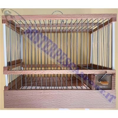 gabbia artigianale  in legno superciciarella base alta