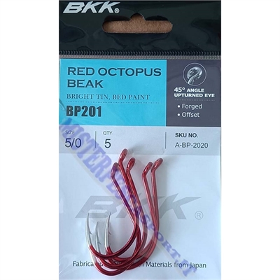ami BKK octopus beak red paint pesca traina vivo BP201 n. 5-0
