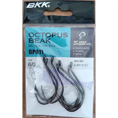 ami BKK octopus beak black nichel pesca traina vivo BP011 n. 6-0 per innesco del calamaro
