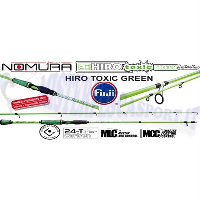 Canna Nomura Hiro Toxic green pesca a spinning, eging, squid, bolentino, spigola 1