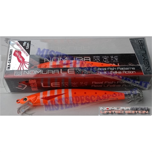 artificiale calamari Nomura Ika limited edition col. 991 fluo orange whit stripes pesca a calamari