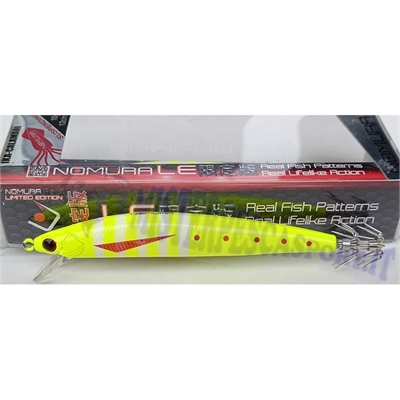 artificiale calamari Nomura Ika limited edition col. 990 fuo yellow whit stripes