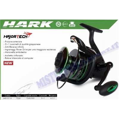 mulinello Majoratec Hark 7000FD pesca a surfcasting, da bolentino, a spinning