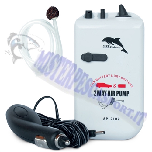 ossigenatore air pump  2 velocita e doppia alimentazione a batterie +cavo per collegamento auto