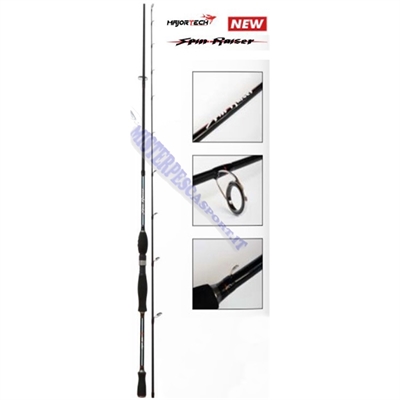 Canna Majortech spin raiser mt. 2,40 azione casting 10 25 gr.
