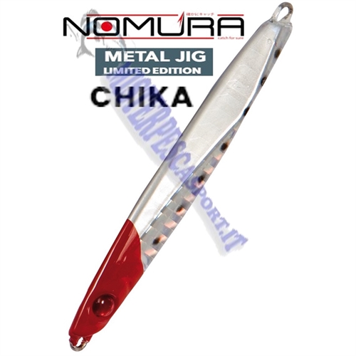 artificiale metal jig nomura chika red head silver