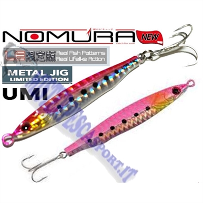 nomura umi Pink fish metal jig pesca spinning, vertical jigging, a ricciole, spigola, cernia, dentice palamite r