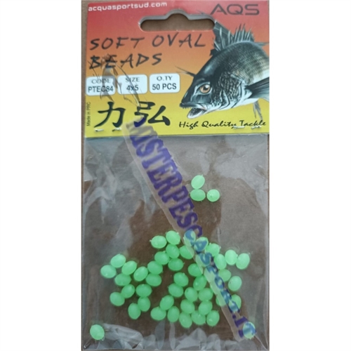 perline ovali 4x5mm florescienti per montaggio terminali da surf casting bolentino,