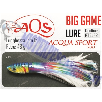 testa piumata big game lure pesca a traina per tonnetti, lampuga, ricciole,  palamite, spigole, pesce spada