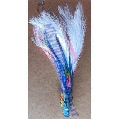 testa piumata big game lure col.711 pesca a traina per tonnetti, lampuga, ricciole. palamite spigole