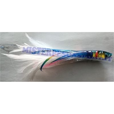 testa piumata big game lure col.  711 pesca a traina  tonnetti, lampuga, ricciole. palamite spigole