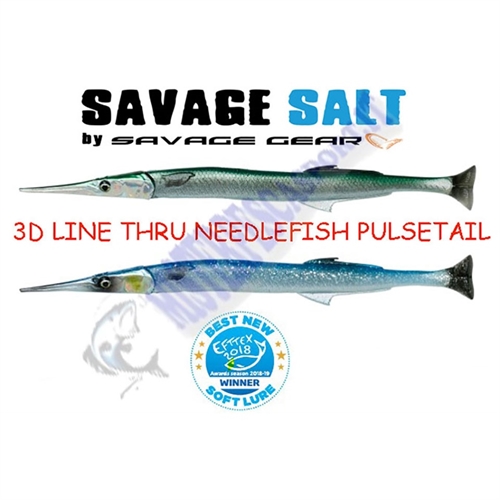 Aguglia  3D line True Needlefish pulsetail  Savage Salt  pesca traina, spinning