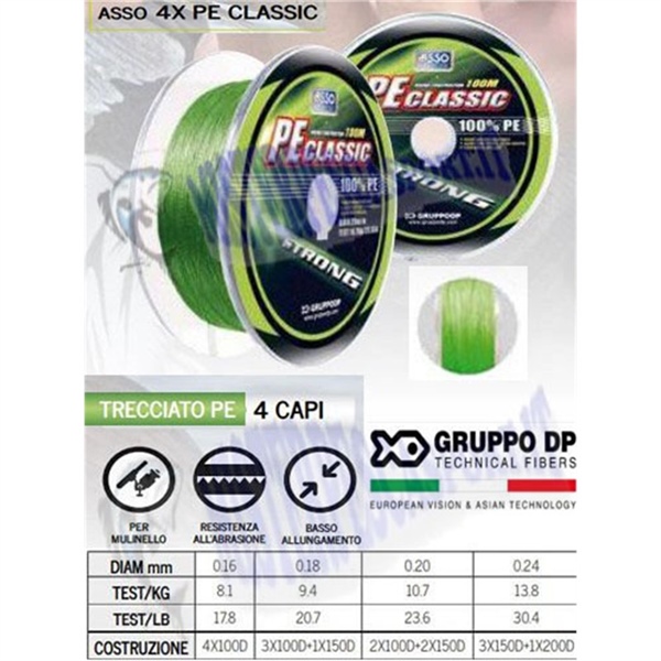 Trecciato Asso PE Classic 4 capi