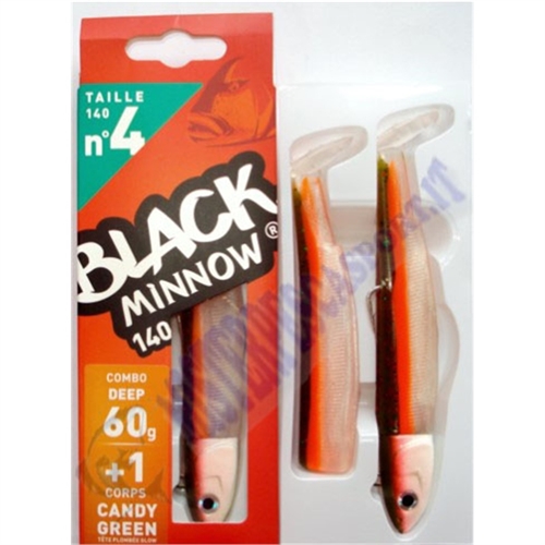 Black minnow 140 n.4  60g Combo deep color candy green-