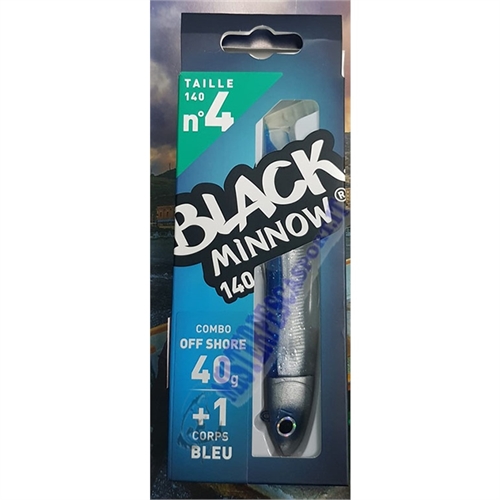 Black minnow 140 n.4  40g Combo deep color bleu.-