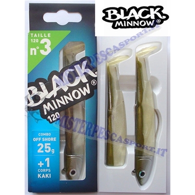 Black minnow 120 n.3  25g Combo deep color kaki-