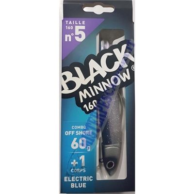black minnow 160 combo off shore 60g color electric blue-