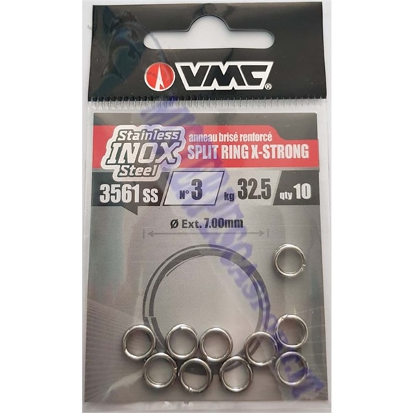 anellini Split ring strong  acciaio inox N.3-