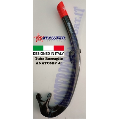 Tubo anatomic-jr abysstar snorkeling nuoto pesca subacquea apnea colore nero-1