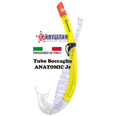 Tubo anatomic-jr abysstar snorkeling nuoto pesca subacquea apnea colore giallo-1