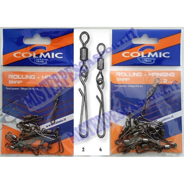 attacco rapido rolling hanging snap per la pesca a traina con il vivo a fondo, spinning