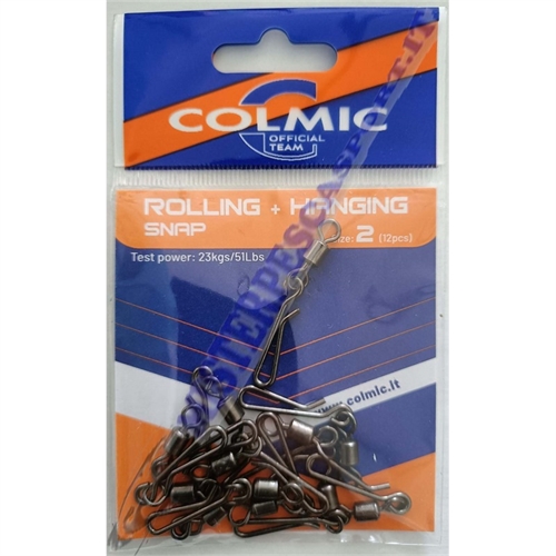 attacco rapido rolling hanging snap per la pesca a traina con il vivo a fondo, spinning, pesca al dentice
