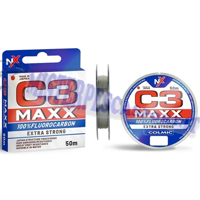 monofilo fluorocarbon colmic c3 maxx 100x100 fluorocarbon bobina da 50m terminali da pesca